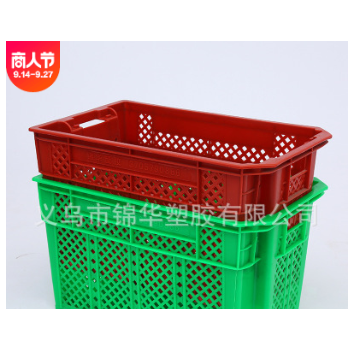 可叠加塑胶筐 物流运输周转框 蔬菜水果框子 透气PE筐 塑料周转箱