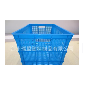 厂家直销大号755塑料周转筐680加厚款上海服装快递塑料筐可带轮