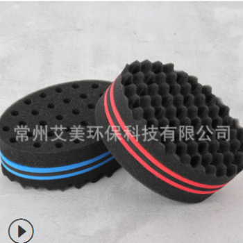 供应双面小孔卷发海绵 尺寸为145*95*55MM
