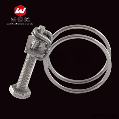 不锈钢 304钢丝箍 喉箍 橡胶管卡箍 双钢丝喉箍 抱箍 管箍