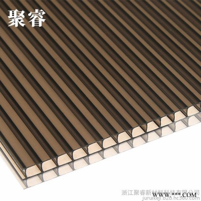 ** 温室阳光房用防雾滴透明PC双层阳光板 中空塑料板定制