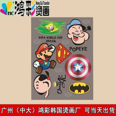 东莞中山广州中大鸿彩韩国烫画厂家|EVA拖鞋烫画|EVA拖鞋烫画批发亚马逊新款个性猫咪烫画现货批发 女士服装情侣烫画