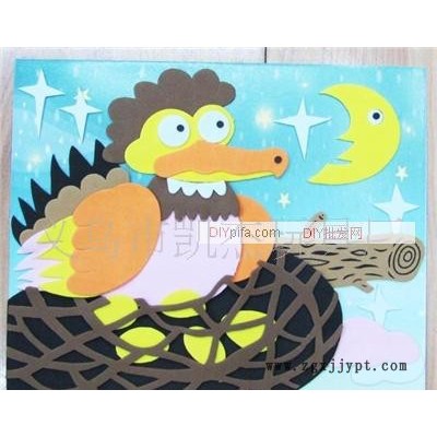 EVA立体拼图彩色贴画  EVA手工制作 货号DIY217073