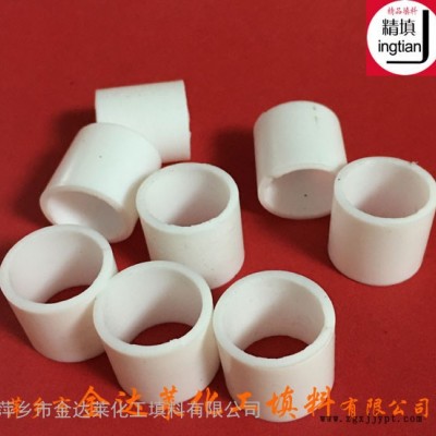 PTFE聚四氟乙烯拉西环 F4四氟拉西环 开孔耐高温铁氟龙拉西环 塑料特氟隆填料 萍乡金达莱化工填料