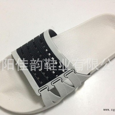 EVA男拖鞋平板拉带双色