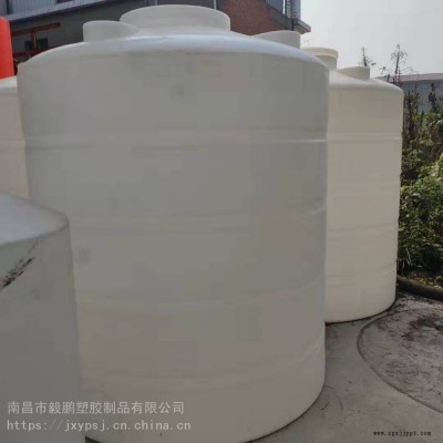 耐酸碱防腐蚀防晒耐摔滚塑容器10吨10立方食品级PE圆柱形平底水箱江西毅鹏