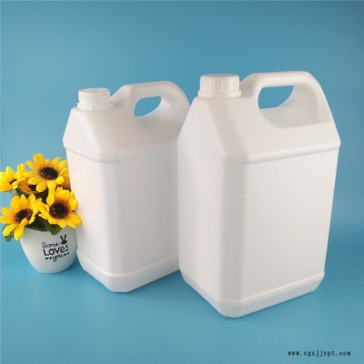 云熙扁方桶厂家 5升白色食品桶 5升避光肥料桶 全新料HDPE材质5升氟化桶
