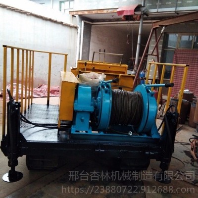 小型履带式洛阳铲打桩机 橡胶履带电动洛阳铲 自走式机械洛阳铲原理