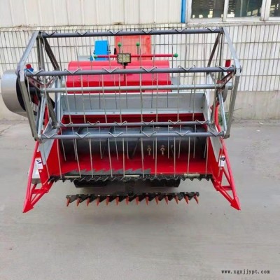 工程橡胶履带小型联合收割机 自走式烂泥水稻稻谷全自动收获机可坐可手扶康盛192