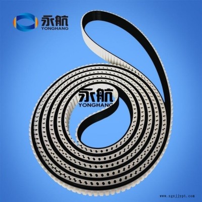 供应永航牌PU钢丝同步带 竖条纹陶瓷磨边机同步带