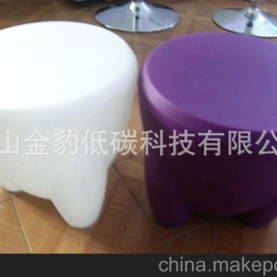 七彩发光方凳 led发光凳子 大型滚塑加工 led发光家具