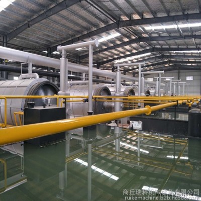 瑞科RK-P10半连续式废旧轮胎塑料提炼柴汽油设备 废旧轮胎炼油设备 提炼钢丝炭黑 废塑料炼油设备 废轮胎炼油