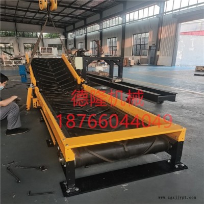 德隆dl-1131折叠式橡胶带提升机小型耐磨防滑皮带机流水线输送设备定制 折叠式提升机