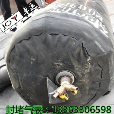 卓运橡胶水堵堵水堵漏用橡胶充气气囊管道封堵气囊DN800mm*1m 闭水堵