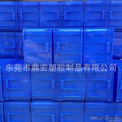 615*425*315蓝色塑料箱 PE周转箱 塑胶纺织五金箱