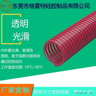 GREATFLEX进水软管透明红色塑筋红酒管厂家PS10