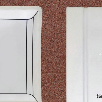 水泥路沿石塑料模具 线条转弯路沿石塑料模具50x35x12