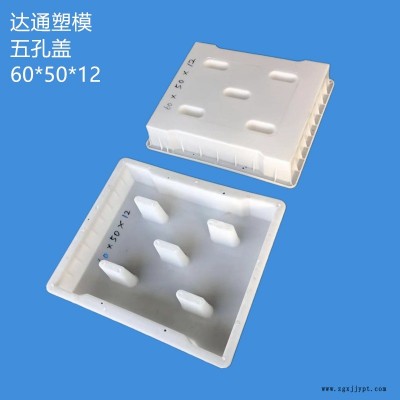 60X50X12五孔缺口下水盖板模具 梅花边沟排水盖板模具 下水沟盖板模具 流水盖板塑料模具