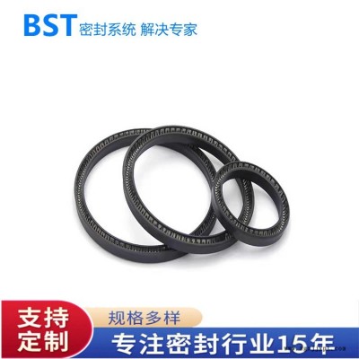 弹簧V型四氟密封圈 旋转轴用密封圈 非标定做PTFE泛塞封厂家供应