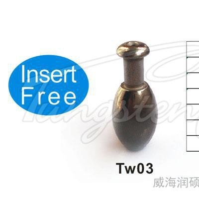 供应钨鱼坠子 绑硅胶丝