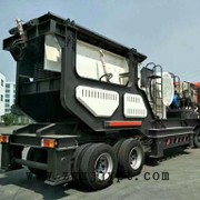 轮胎式 移动破碎机 建筑垃圾破碎站 简易移动破碎站