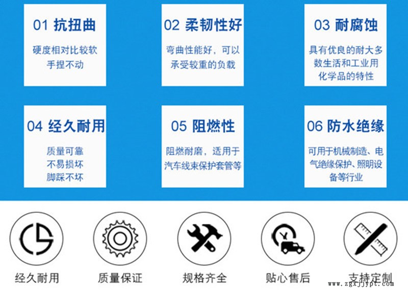 贵州安顺厂家批发尼龙软管黑色塑料软管 蛇皮管 规格齐全