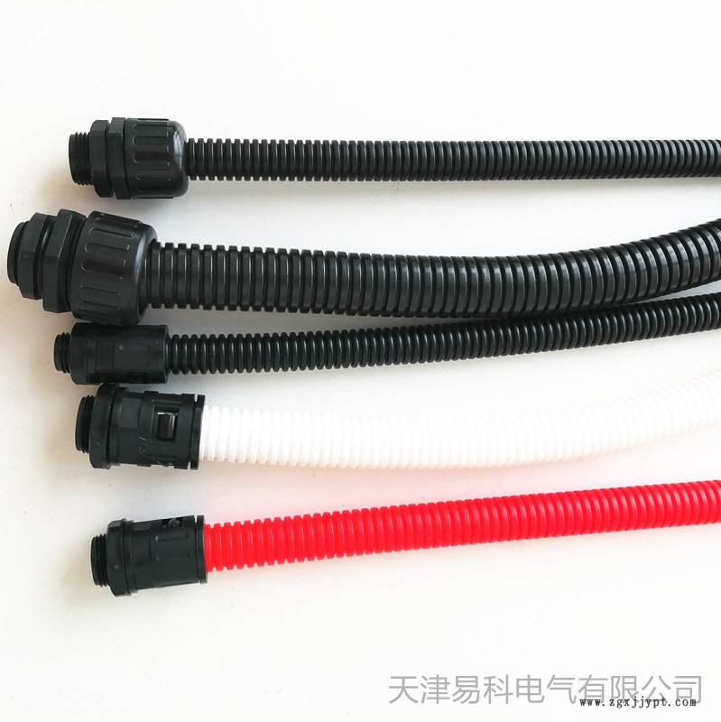 山东烟台厂家批发尼龙软管黑色塑料软管 软管防水接头 批发直销