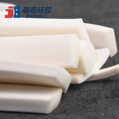 硅胶发泡矩形平板 白色密封条 蒸箱烤箱锅炉专用承高温橡胶条定制